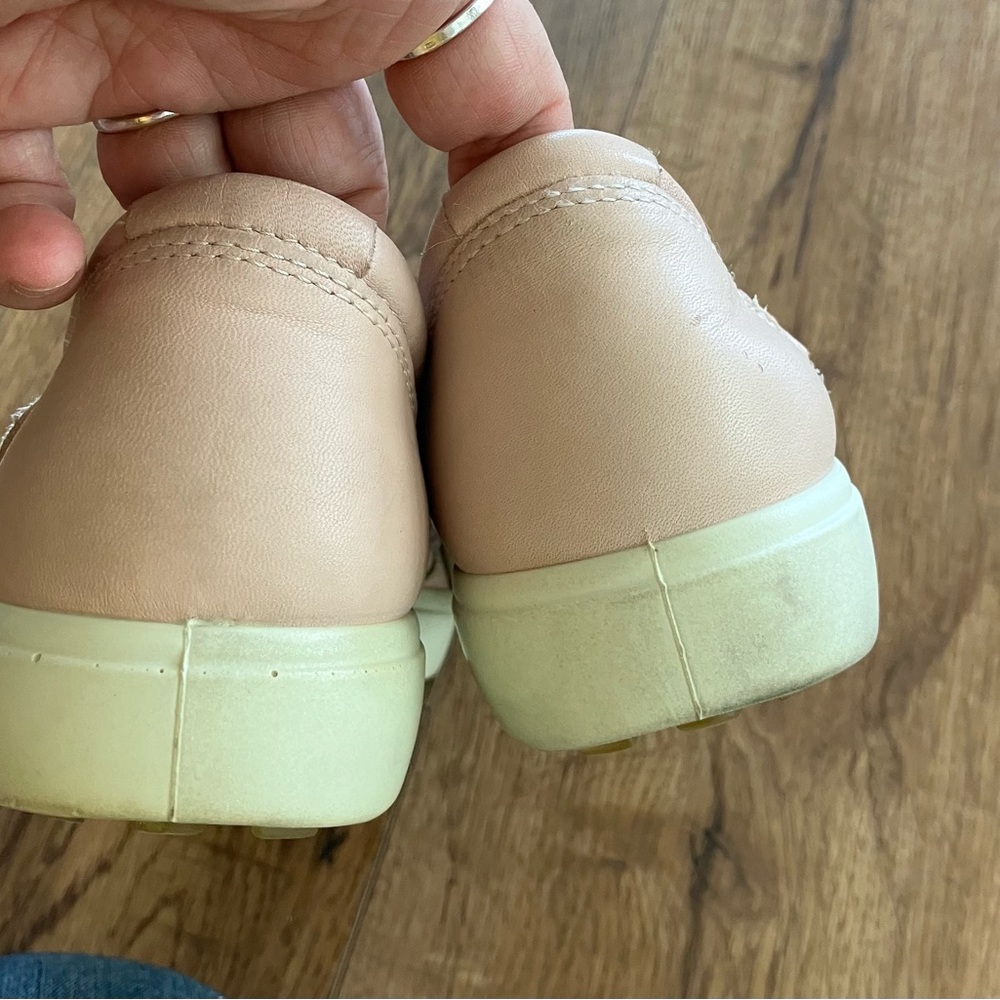 Ecco Women's flesh/ PinkWoven Leather Slip-On Loafers - Picture 11 of 11